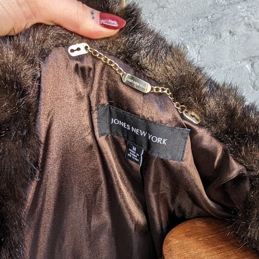 Vintage Mob Wife Chic Vegan Fur Coat Minimalist Penny Lane Boho Earthy Jacketz