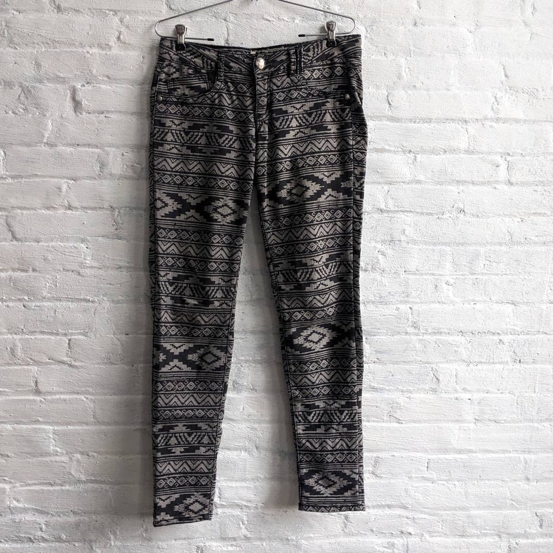 Y2K Grunge Dark Cowgirl Denim Minimalist Abstract Western Midrise Skinny Jeans