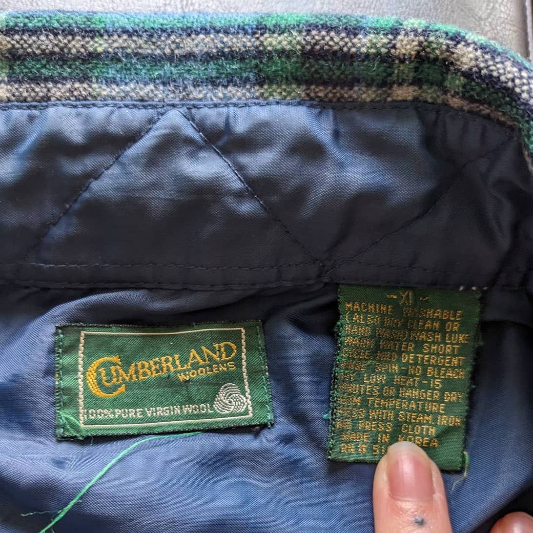 90s Vintage Grunge Fairy Flannel Minimalist Boyfriend Oversize Earthy Plaid Top