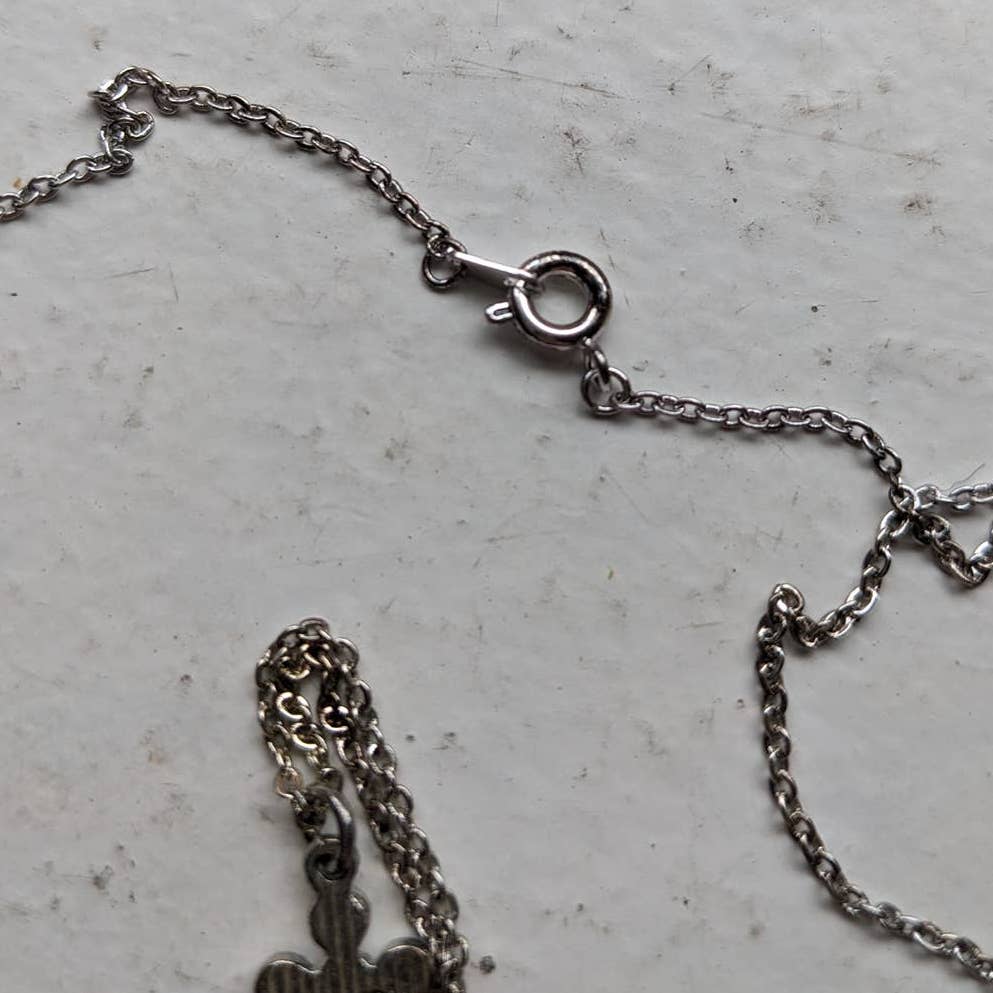 Vintage Southwest Diamond Cross Pendant Celtic Fairy Necklace Americana Jewelry