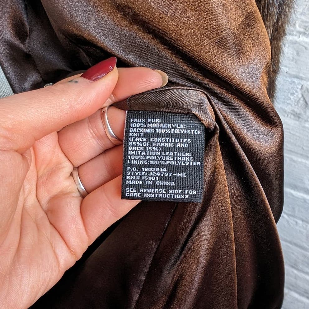 Vintage Mob Wife Chic Vegan Fur Coat Minimalist Penny Lane Boho Earthy Jacketz