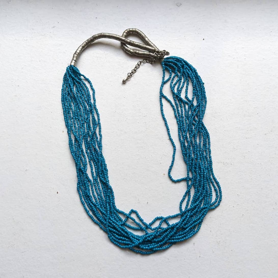 Vintage Southwest Turquoise Concho Necklace Silver Bolo Floral Americana Jewelry