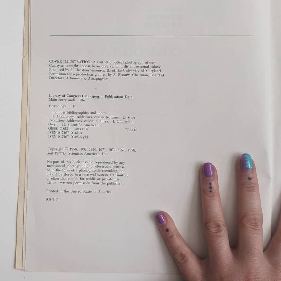 Vintage 70s Coffee Table Book Cosmology + 1: Readings from Scientific American