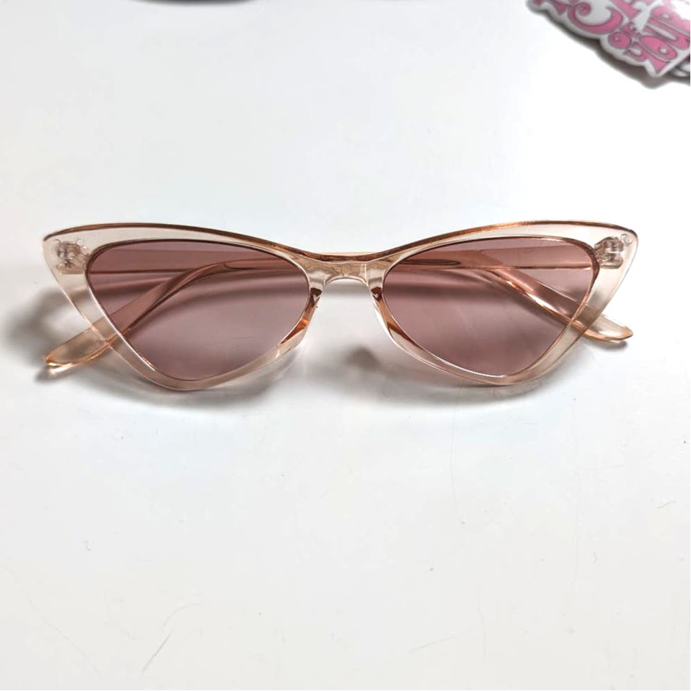 Y2K Barbie Festival Retro 60s style Cat Eye Sunglasses Muted Rose Sunnies Shades