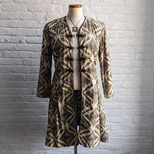 Vintage Japanese Kimono Duster Psychedelic Flared 70s style Shacket House Coat