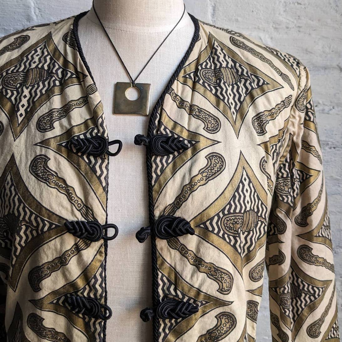 Vintage Japanese Kimono Duster Psychedelic Flared 70s style Shacket House Coat